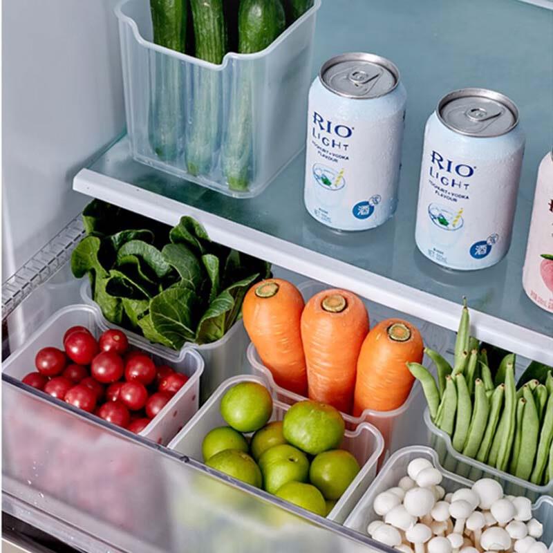 KATEI STORY Japanese Refrigerator Side Door Storage Box, Vegetable And Food Fruit Classification Organizer, Interior Food-Grade, Set of 3
