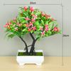 Artificial Plants Potted Green Bonsai Small Tree Grass Plants Pot Ornament Fake Flowers for Home Garden Decoration Wedding Party