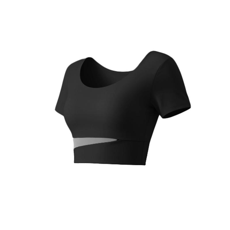 Contrasting Color Splicing Yoga Suit Women Can Wear Quick-drying Breathable Short-sleeved Trousers Pilates Sports Suit
