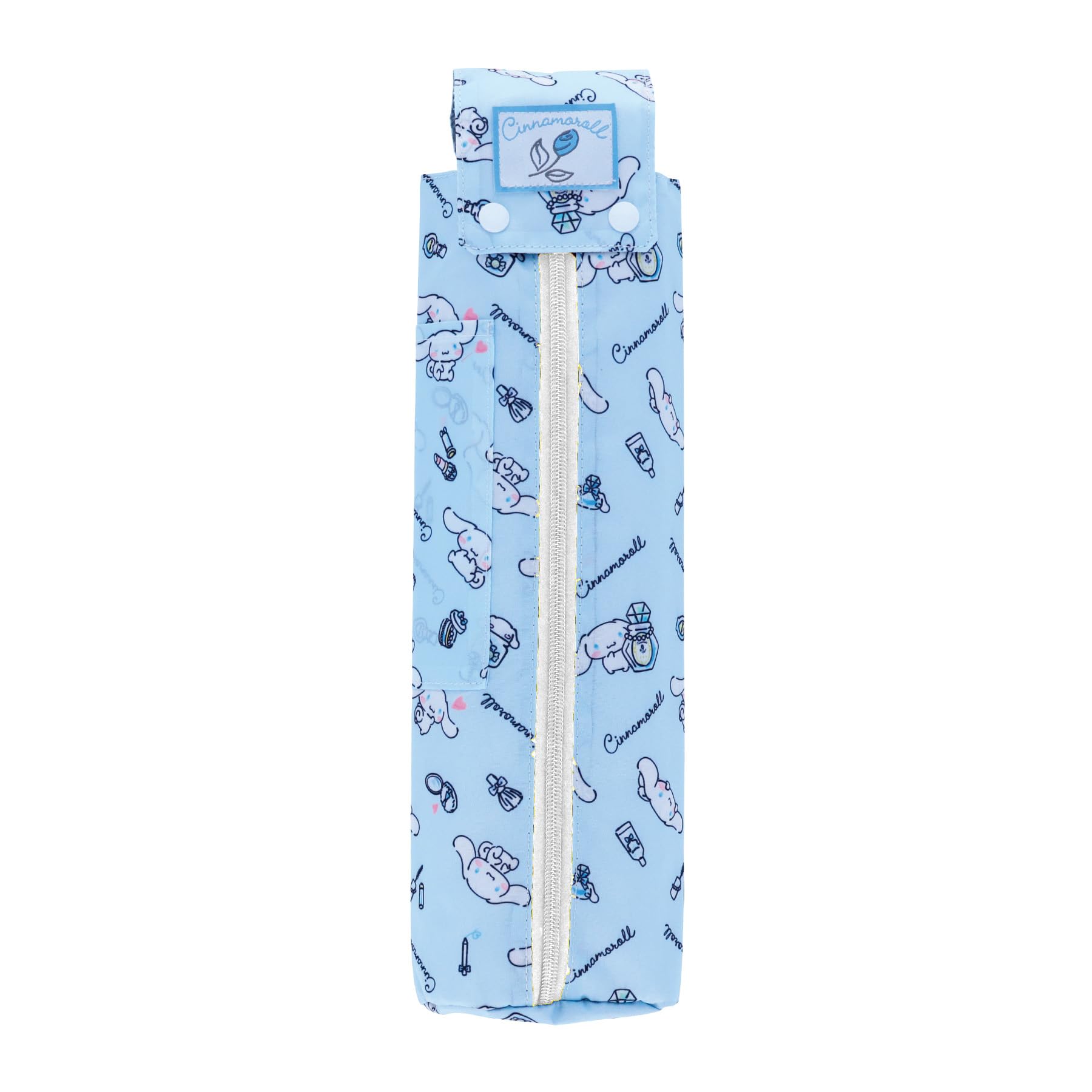 Marushin Hair Iron Sanrio Cinnamoroll Water Recycled 3825018800 Pouch, Cinnamon, Polyester, Zipper,