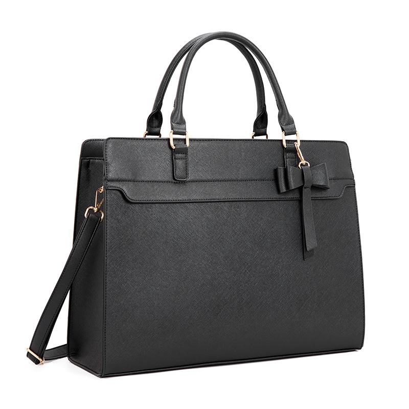 

Women s Large Capacity 15.6 Inch Laptop Briefcase Multi-Functial Tote Handbag Shoulder Crossbody Work Bag чёрный