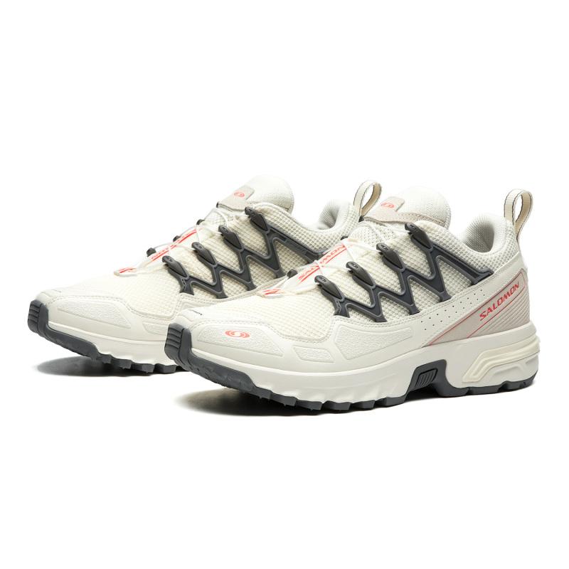 SALOMON ACS + Cushioning Coverage Support Breathable Low top Running Shoes Unisex Vanilla Sneakers 477315