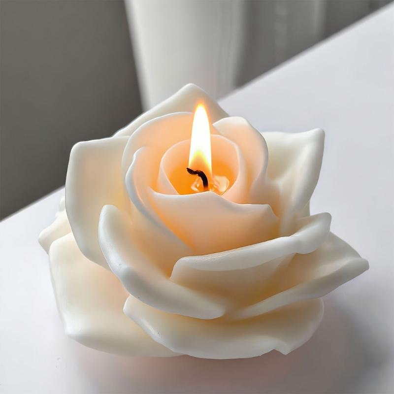 Rose Flower Silicone Candle Molds for Making Candle Soap Epoxy Resin Multipurpose Silicone Mould for Gypsum Decoration