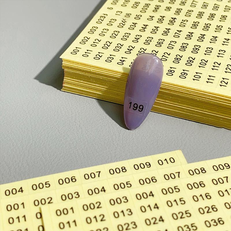1/4sheets Waterproof Laser Number Label Stickers For DIY Craft Self Adhesive Nail Polish Lipstick Color Number Tags Sticker
