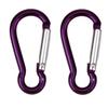 2Pcs Aluminum Alloy D Shaped Carabiner Spring Snap Clip Hooks Latch Hooks