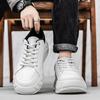 Neue Lässige Atmungsaktive Brot-Skateschuhe Bequem und Rutschfest Laufplattform Erhöht durch Sport Weiße Schuhe Männer