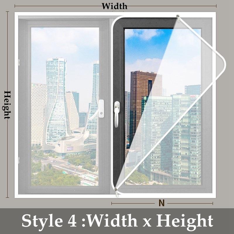 Transparent Window Winter Insulation Film Warm Double Layer Windproof Curtain With Zipper Self-Adhesive Heat Protection Film