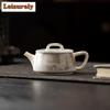 100ML Ink Painting Zhiye Roasting Stone Scoop Teapot Antique Tea Infuser Pot Tea Brewing Kettle With Strainer Tea Services Gift