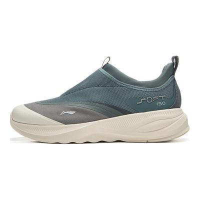 נעלי קז'ואל לגברים Li Ning Soft Go 2 רטרו רב-תכליתי אופנה קלאסי טרנד בלימת זעזועים מונע החלקה עמיד בפני שחיקה גפה נמוכה נעלי קז'ואל AGLV005-11