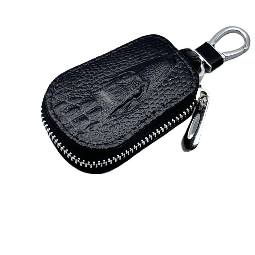 Luxuriöses Autoschlüsseletui mit Alligatorkopf-Modeanhänger, stilvolle Schlüsselhülle für Autoschlüssel