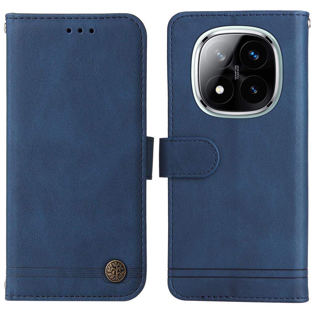 For Xiaomi Redmi Note 14 Pro+ 5G/Note 14 Pro 5G/Poco X7 5G Leather Wallet Cases Skin Touch Phone Cover Stand with Strap