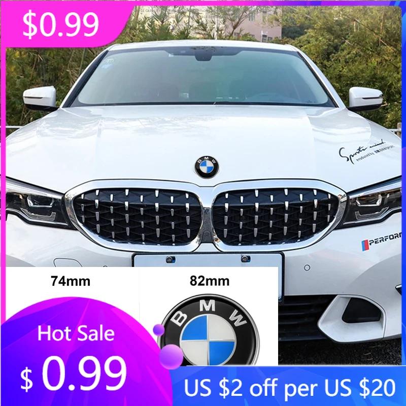

2025 Hot 1Pcs 45/74/82mm Auto Car Styling Emblem Badge Front Rear Trunk Logo Sticker For BMW E46 E39 E38 E90 E60 F10 F30 Z3 Z4 X 74mm Rear