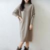 Women Sweater Dress 100% Wool MODERN NEW SAGA Turtleneck Knit Long Pullover Winter Jumpers Wool Long Dress Female