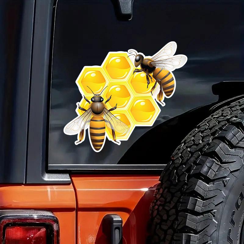 Bee Honey Car Stickers Decal Vinyl Detachable Waterproof Outdoor Car Bumper Window Notebook Computer Decoration Car Accessories TM297
