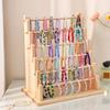 Wooden Jewelry Stand Log Bracelet Display Organizer with Removable Rod Visible Jewelry Showcase Rack