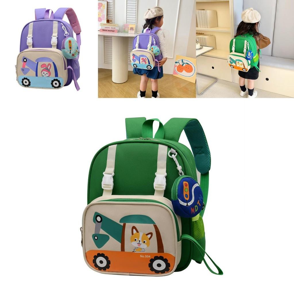 Elegant Simple And Colorful Kids Backpack In Pink Purple And Blue For School And Play