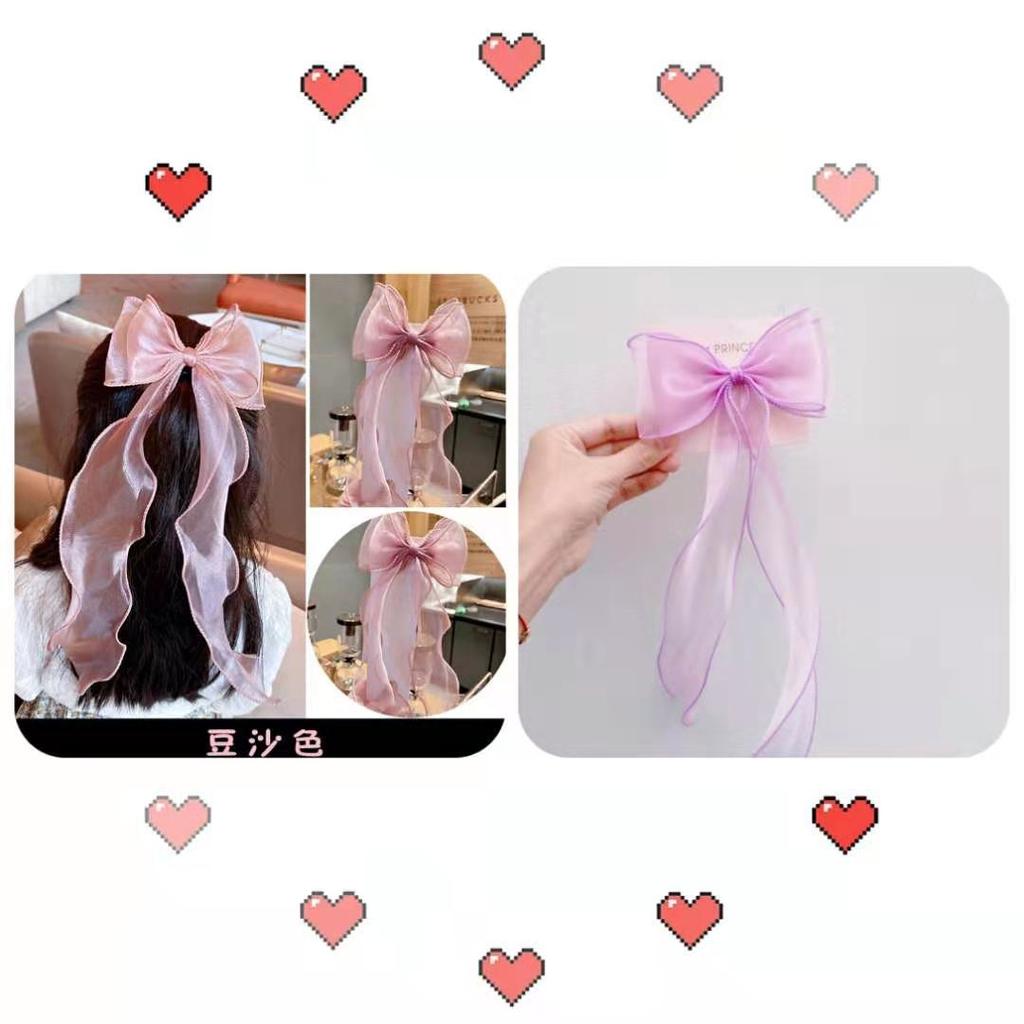 Lengthened Braided Hair with Bow Headwear, Women's Treasure, Children's Hair Clip, Headwear Edge Clip