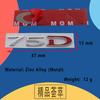 3D Car Styling 75D 75 D for Car Hood Fender Trunk Rear Bonnet Nameplate Decal Emblem Badge Sticker