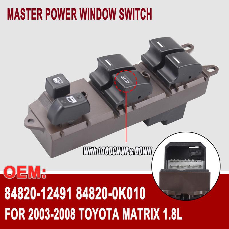 

84820-33170 For Toyota Soluna Vios AXP4 Corolla Matrix Pontiac Vibe Power Control Window Switch Glass Button 84820-0K011 14P