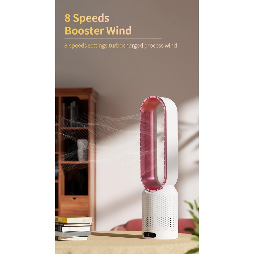 20 Inches Bladeless Air Circulation Fan 3 Modes Freely Adjustable Desktop Fan Household Negative Lons Purification Fan