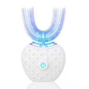 New Intelligent Automatic U Type Modes Tooth Brush Sonic Electric Toothbrush USB Rechargeable Tooth Whitening Blue Light