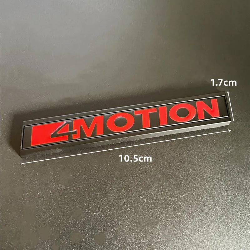 1Pcs 3D Metal 4 MOTION Logo Car Rear Trunk Emblem Badge Sticker Accessories For GOLF Polo Tiguan Jetta Magotan Passat