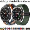 Gevlochten Nylon Lusband Voor Samsung Galaxy Watch Ultra 47mm Magnetische Armband Polsband voor Galaxy Watch 8 Ultra 2026 47mm Band