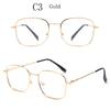 Square Metal Photochromic Anti Radiation Eyeglass For Woman Men Photochromic Sunglasses Anti Blue Light Eye Protection Glasses