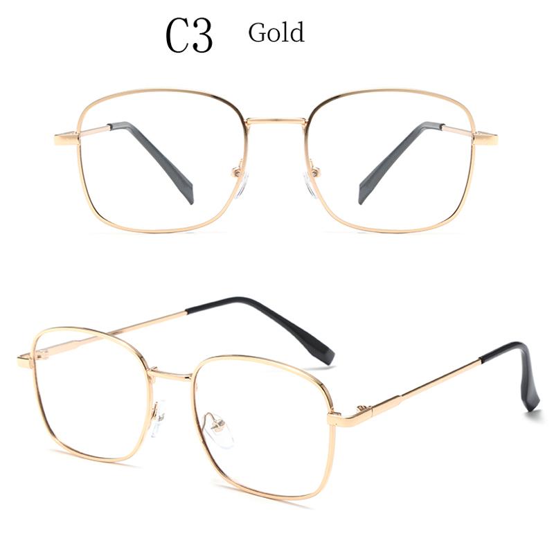 Square Metal Photochromic Anti Radiation Eyeglass For Woman Men Photochromic Sunglasses Anti Blue Light Eye Protection Glasses