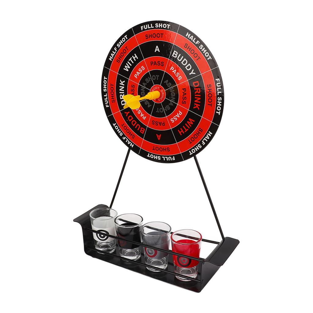 Mini Trink-Dart-Shot-Set Magnetisches Trinkspiel Dart-Weinglas mit Glasbechern Großer Dart