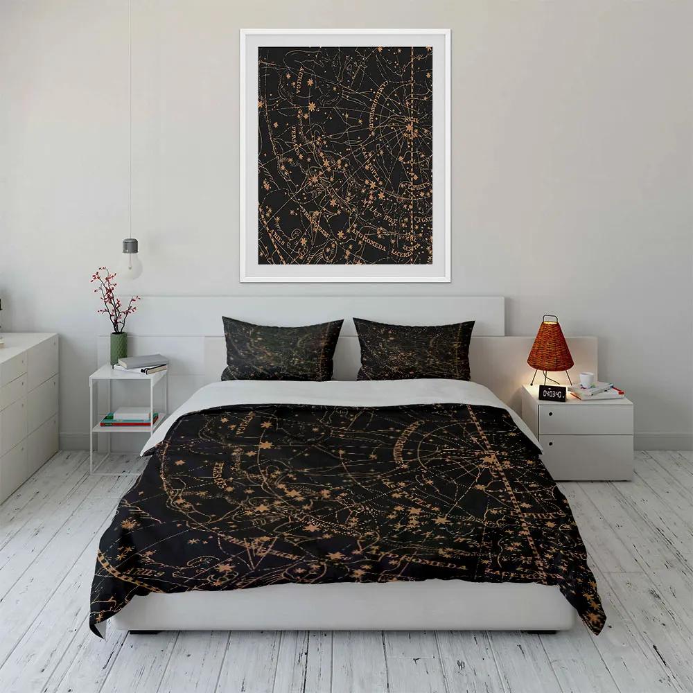 Celestial Star Map Decoration Set Soft Comfortable Duvet Cover Bedding Set Included 1*Duvet Cover & 2*Pillowcases Gift