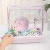 Compact Hamster Habitat with Spinning Wheel for Small Pets