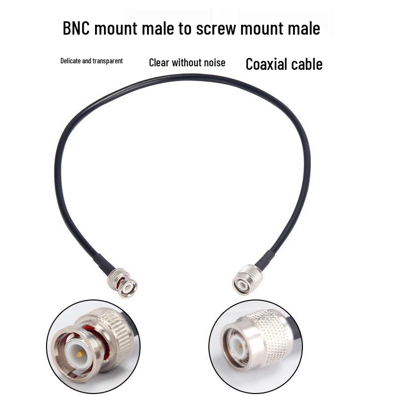 TNC Male To BNC Male Adapter Cable: 50 Ohm Microphone Antenna Extension
