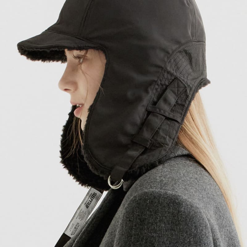 

SLEEPYSLIP [унисекс] Осенне-зимняя ДВУСТОРОННЯЯ САТИНОВАЯ ШАПКА-УШАНКА (5ЦВЕТ) GRAY