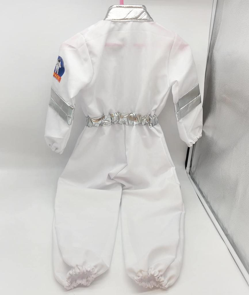 [deaizaka.biz] Kids' 3-Piece Space Suit Cosplay Set (Jumpsuit, Helmet, and Gloves) - Cool Astronaut Costume for Children 100-120cm (42-44 Inches)