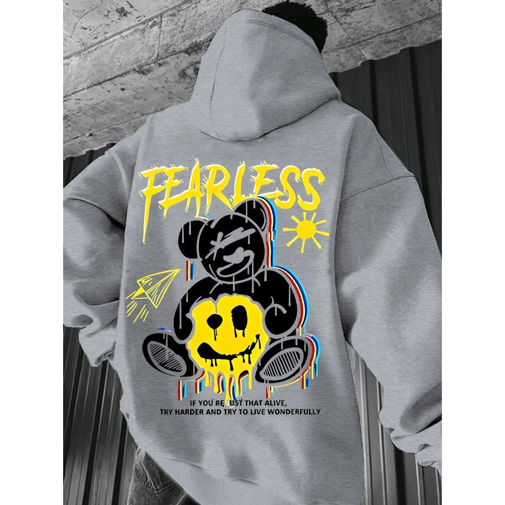 Personalized Bear Graphic Print Men's Hoodies Fashion Pullover Autumn Clothing Casual Clothes Women Tops Sweatshirts