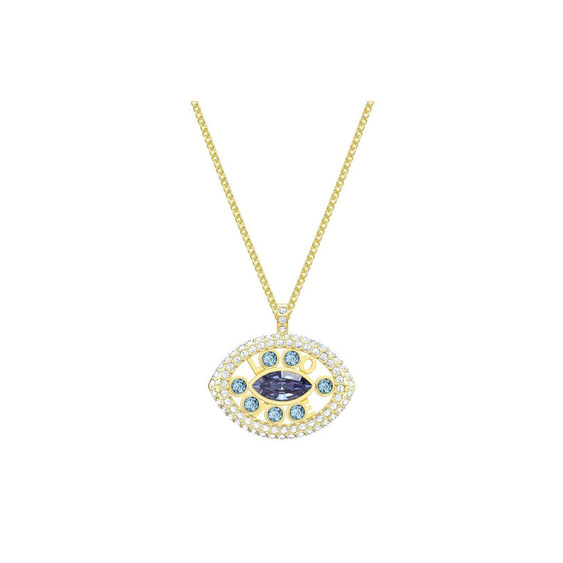 Swarovski Evil Eye Gold Plated Crystal Necklace Women necklace 5428336 Gold,F