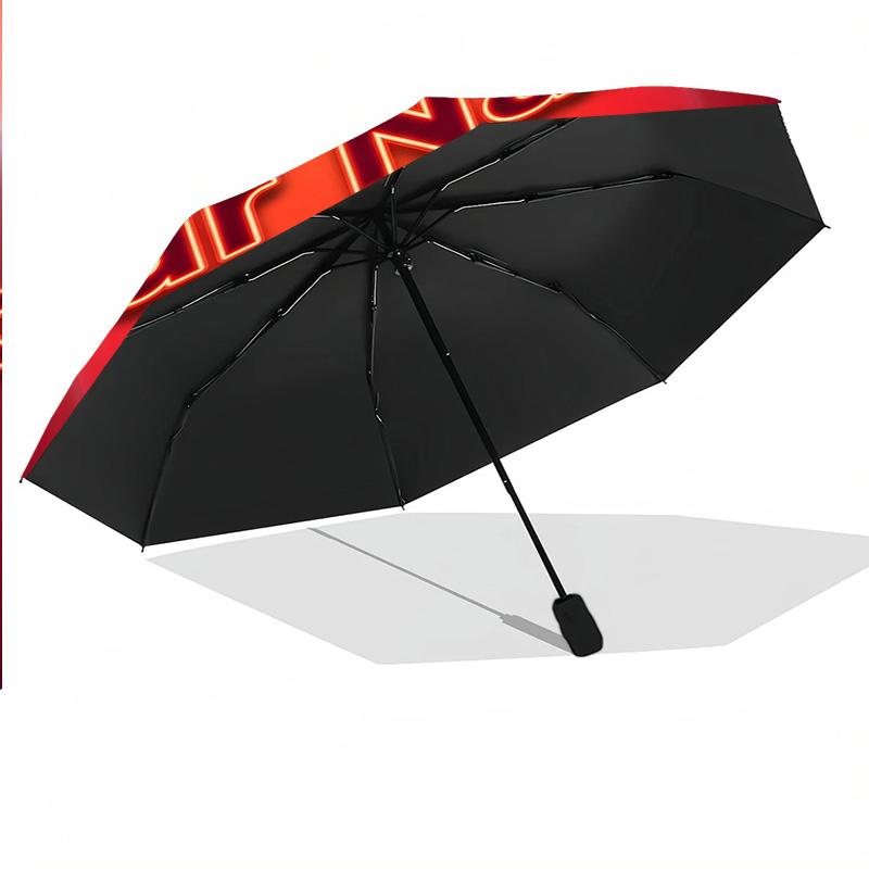 Stoke City FC Automatic 3‑Fold Umbrella 8‑Rib Windproof Folding Umbrella Sun Rain Protection For Outdoor Travel Daily Use
