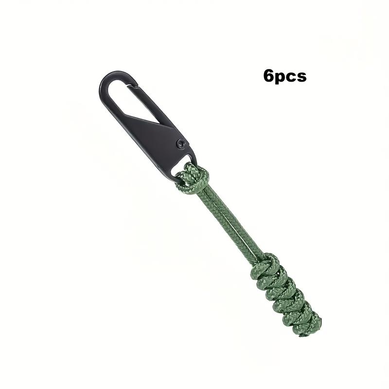 6PCS Portable Zipper Pull Colorful Detachable Zipper Sliders Cord Travel Bag Suitcase Backpack Extend Puller Outdoor Bag Zip