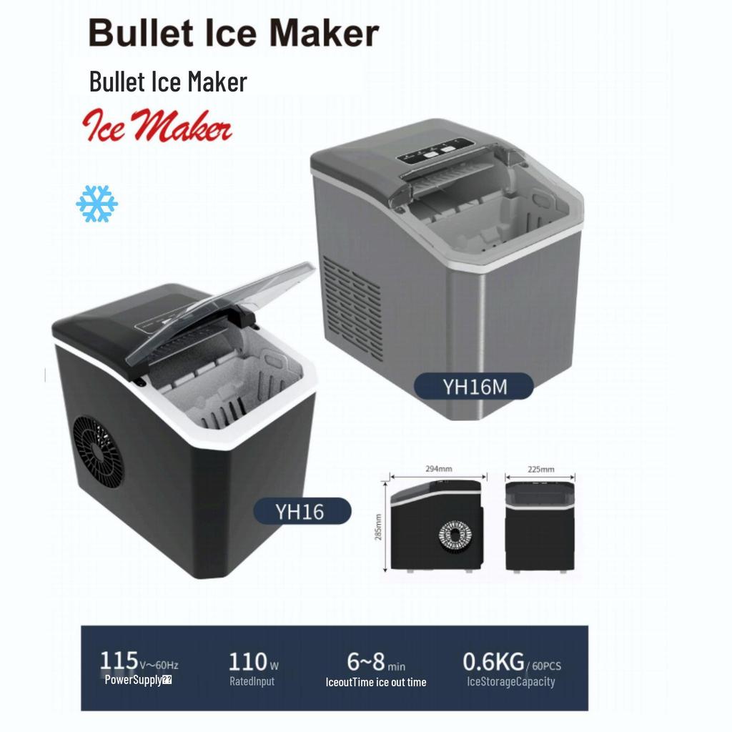 Compact Household Ice Maker for International Use