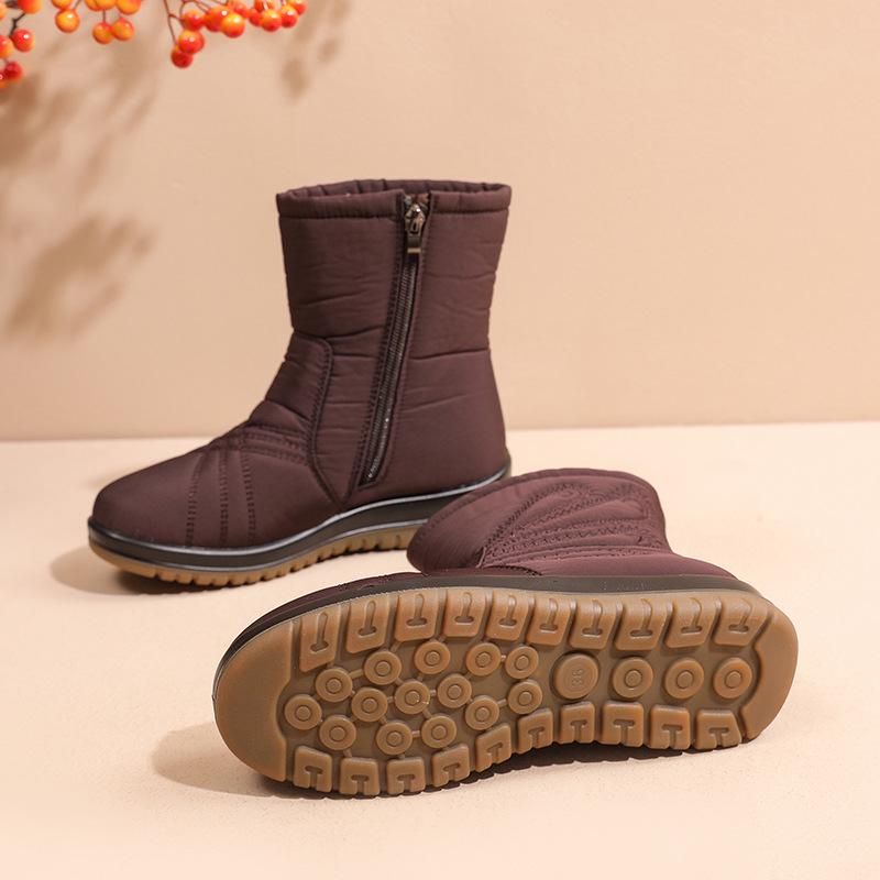 Damskie wodoodporne antypoślizgowe buty śnieżne: Plus aksamit zapewniający ciepło, idealny dla osób w średnim i starszym wieku.