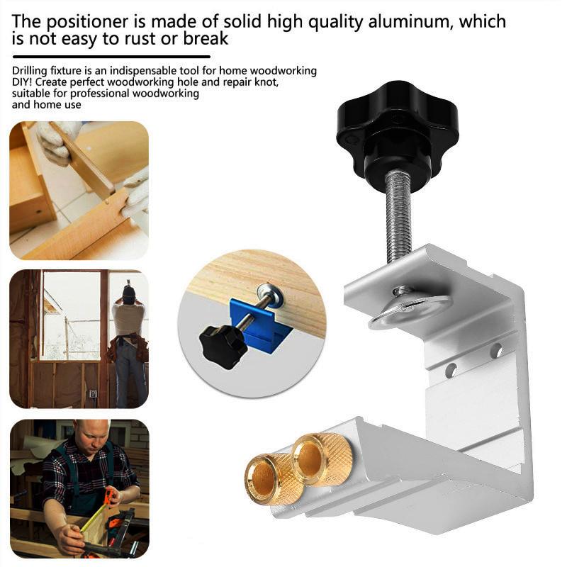 Kit de Gabarito para Furos Oblíquos com Brocas Posicionador para Marcenaria Ângulo de 15 Graus Conjunto de Guias de Broca Ferramentas de Carpintaria
