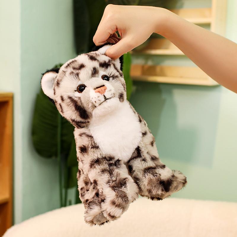 Lifelike Leopard / Tiger Plush Toy Stuffed Soft Wild Animal Doll ReaListic Snow Panther Tiger Pillow Children Kids Birthday Gift