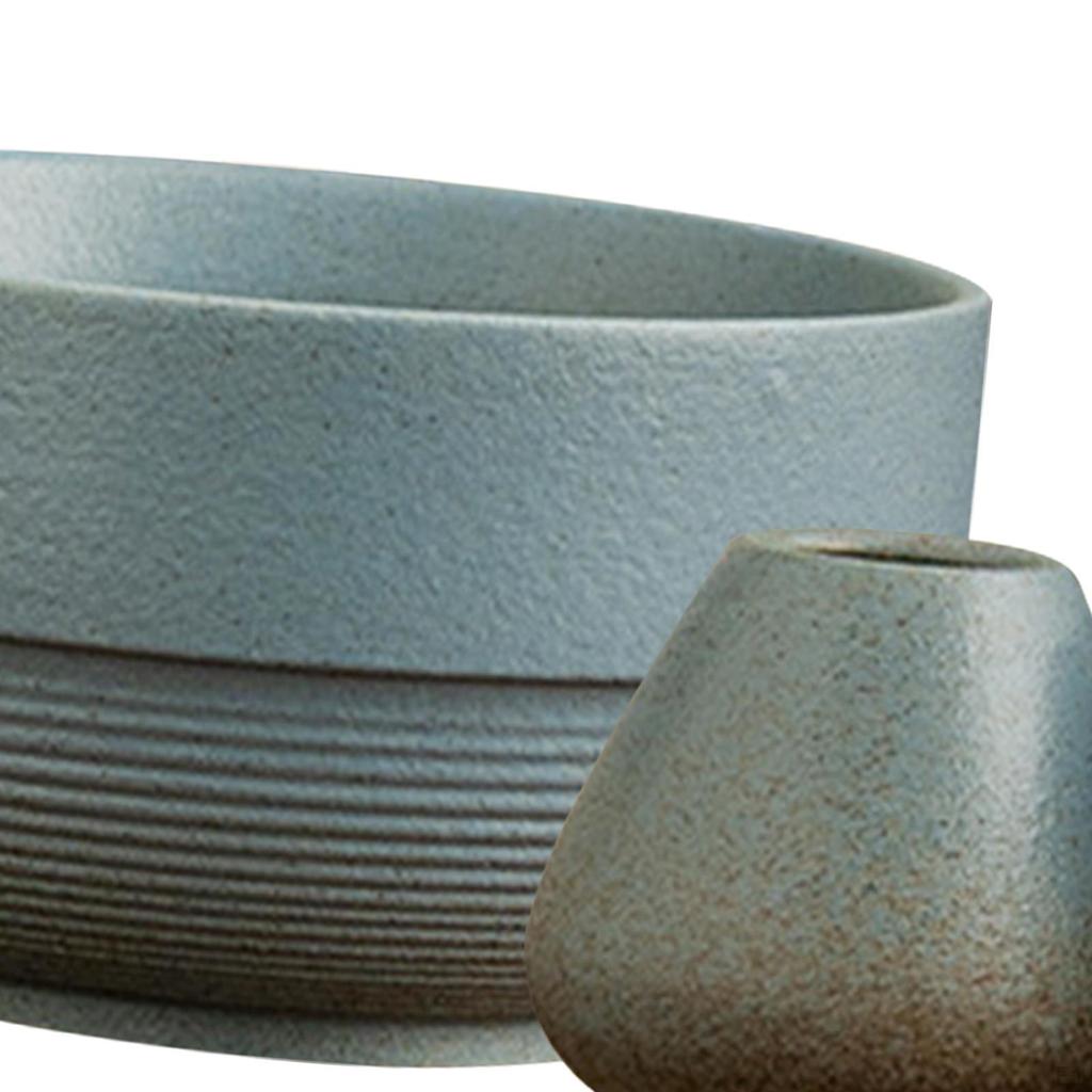 2 Stück Traditionelle Japanische Matcha Schale und Besenhalter Porzellan Zubereitungswerkzeug Tee mit