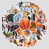 50 Bögen Basketball-Graffiti, personalisierte Sportmotive, Kinderkreativität, DIY-Aufkleber für Skateboard-Gepäck, wasserfest