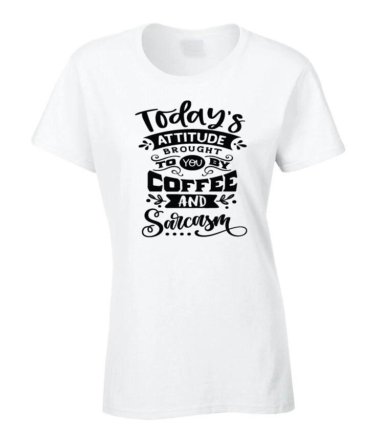 Birthday Ladies Womens T-Shirt Licensed Funny Coffee and Sarcasm Funny Gift S