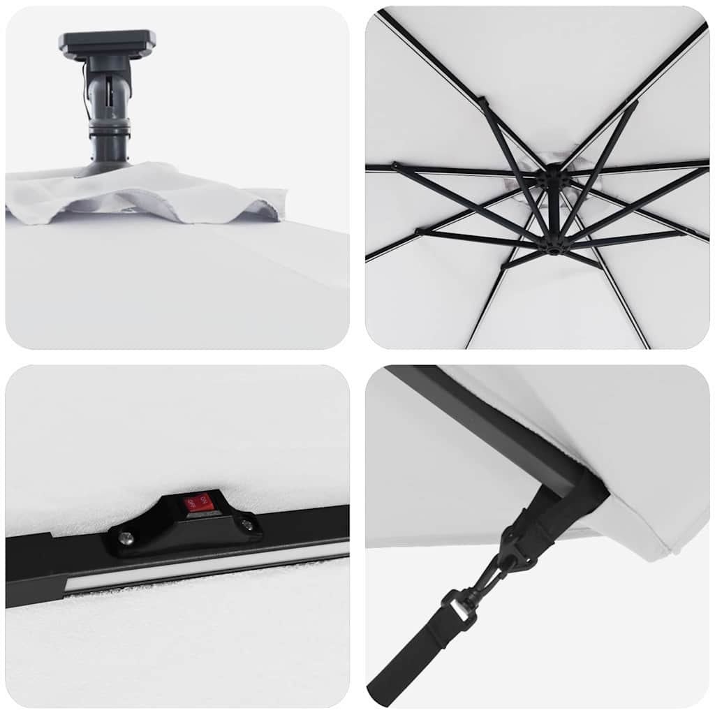 Sun Umbrella Sand 294 X 294 X 248 Cm Polyester and Aluminum