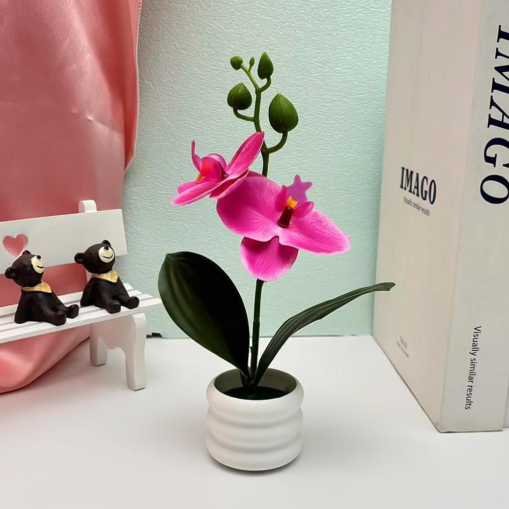 Artificial Plastic Phalaenopsis Flower Bonsai For Event Decoration Home Styling