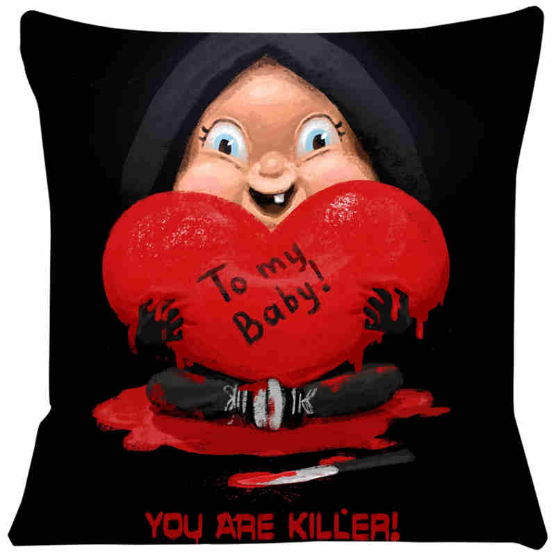 

Happy Death Day Cushion Cover Decorative Pillowcase Chair Seat Square Car Pillow Cover Home Living Textile SJ208 45cmx45cm