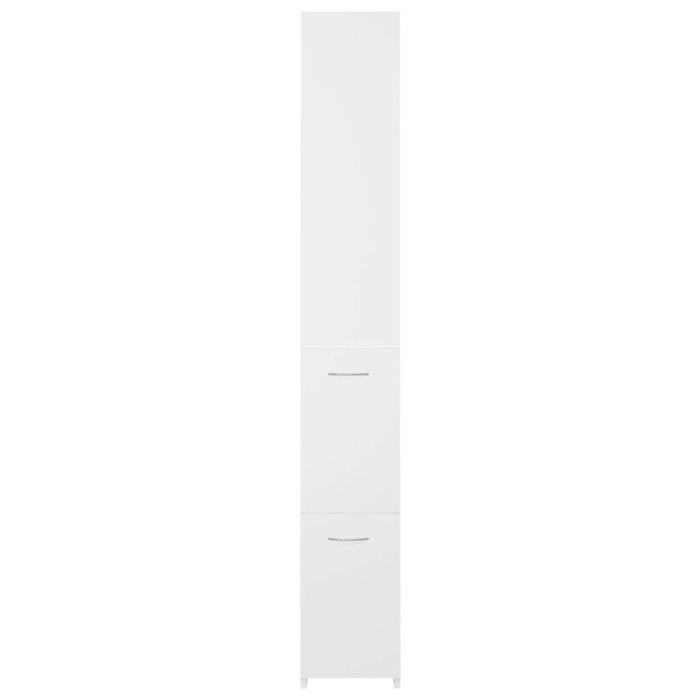 VidaXL Armoire de Salle de Bain, Colonne de Rangement, Placard de Toilette, Meuble sur Pied de Maison Intérieur, Blanc Bois 808431